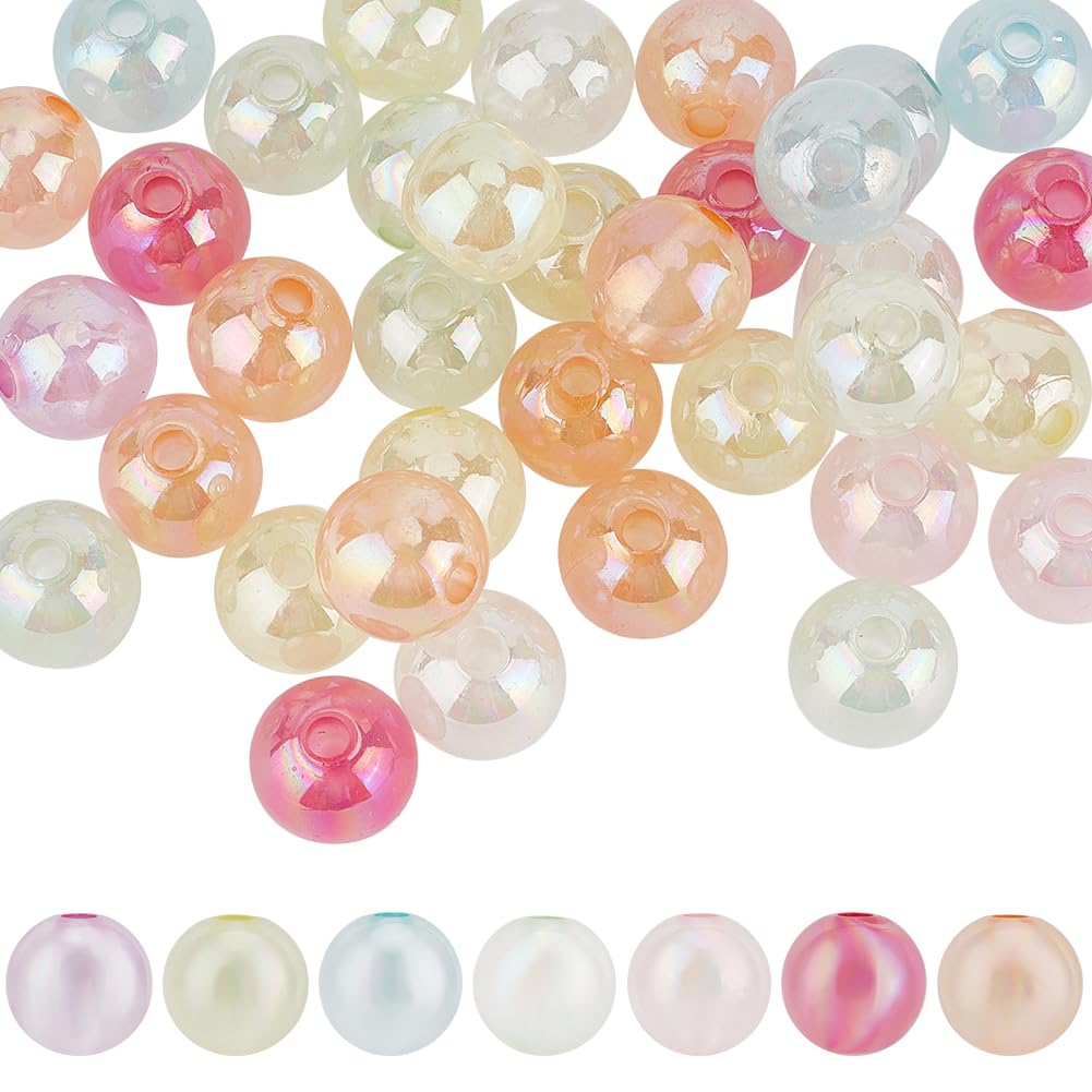 SUNNYCLUE 60Pcs Glow in The Dark Beads Shiny Acrylic Bead Bulk 16mm Transparent Candy Color Round Luminous Jelly Loose Spacer Pen Beads for Keychain Bracelet Necklace Jewellery Making DIY Craft