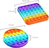 SUMAS 2 Pack Rainbow Poppets & Push Pop Bubble Sensory Fidget Toy view 7