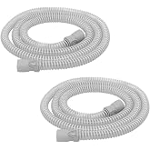 LIFESOURCE - 2-Pack 6ft Slim CPAP Tubing Hose, 15mm Connector, Lightweight Flexible Replacement Tube, Gray &ndash; Compatible with ResMed AirSense 10/11 &amp; SlimLine CPAP/BiPAP Machines