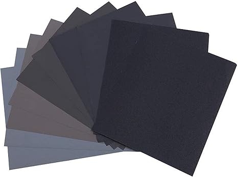 Amazon 紙やすり サンドペーパー 耐水ペーパー 9 3 6 ラテックス紙 27枚入り 9種類 1 180 240 400 600 800 1000 10 1500 各3枚 自動車用サンディング 木製家具の仕上げ 木材の回転仕上げ サンドペーパー 紙ヤスリ