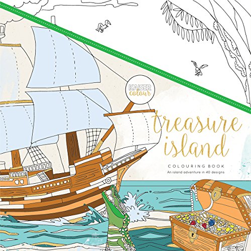 Kaisercraft Colouring Book Treasure Island, Paper White, 25 x 25 x 0.6 cm