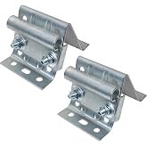 MEETOOT 2PCS Heavy Duty Galvanised Steel 3 Holes Pipe Bracket Universal Adjustable Garage Door Top Bracket Replacement Part Suitable for Most Standard Roller Shutters