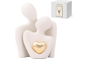 Joogour Home Decor Mini Statue Tv Stand Decor, Bedroom Decor Love Statue Couple Gifts for Her Romantic Gifts (White, 3.15in)