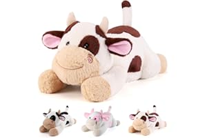 gnomantic Cow Weighted Stuffed Animals - 22 Inch 4.5 Pounds Weighted Plushies Cow Stuffed Animals - Big Plush Pillow - Cute P