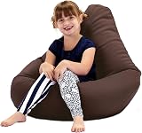 Beautiful Beanbags Highback Kids Beanbag Chair - 35 Inch Water Resistant Brown view 5