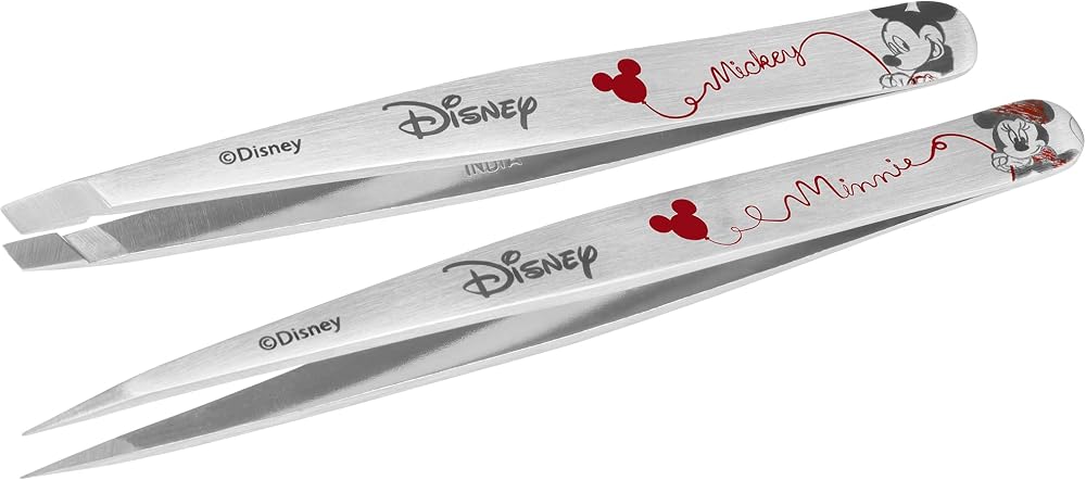 Tweezerman Mickey Minnie Forever Love Petite Tweeze Set Slant Point Travel