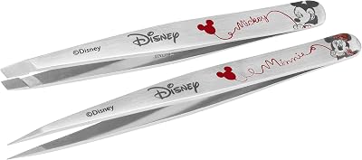 Tweezerman Mickey Minnie Forever Love Petite Tweeze Set Slant Point Travel