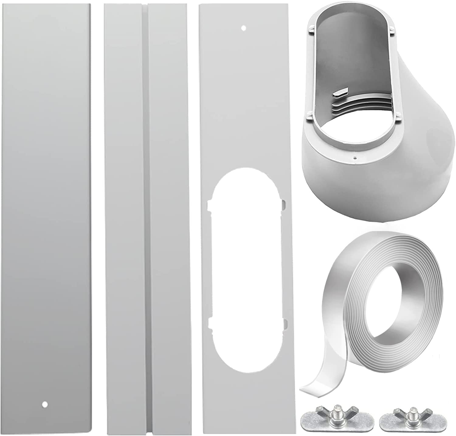 FFXWTSF Portable AC Window Kit, Air Conditioner Window Kit with Coupler Adjustable Window Seal Suitable for 5.9"/15cm Hose…