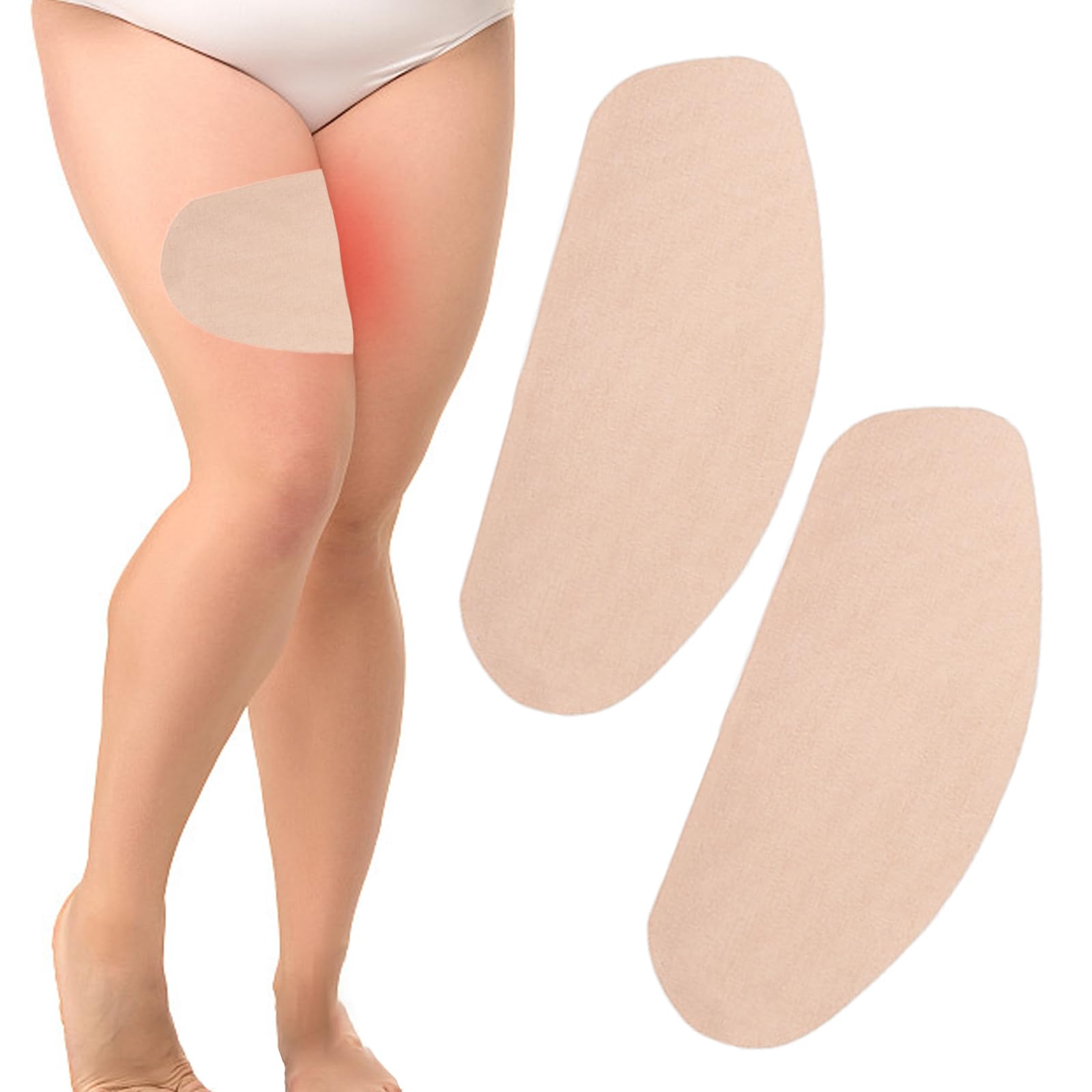 WOLAIYE Inner Chub Rub Skin Tape,Anti Chafe Thigh Tape,Chafing Thighs Patches,Protection Skin Friction Patch-6PCS