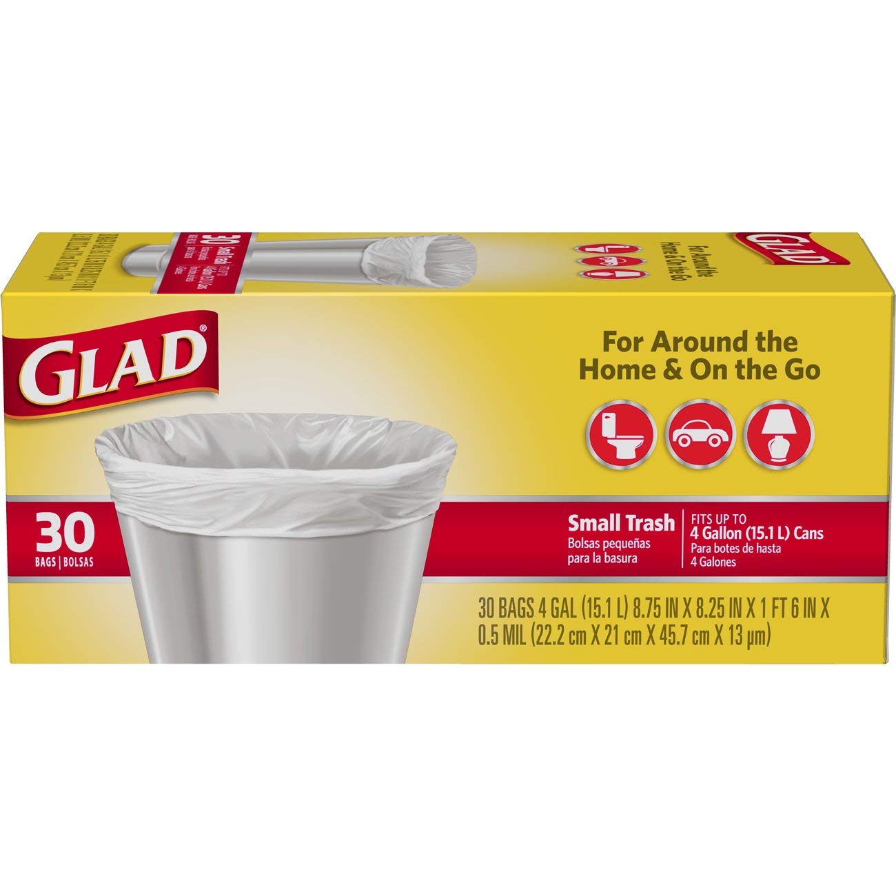 Best Glad Small Kitchen Garbage Bags 4 Gal