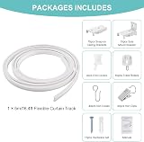 Dyna-Living 16.4ft Flexible Curtain Track Curved Ceiling Mount Bay Window view 2