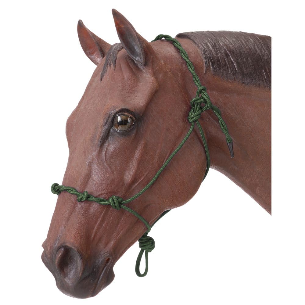 Tough 1 Knotted Rope & Twisted Crown Training Halter, Hunter Green