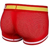 JOCKMAIL Men Mesh Underwear Boxers Trunks Shorts Breathable Crotch Mens Underwear Boxers