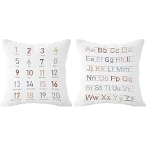Amazon.com: FLDAS Fundas de almohada decorativas del alfabeto ABC ...