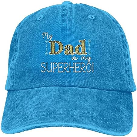 jia3261 My Dad is My Super Hero Flex Denim Hat Baseball Hat RoyalBlue