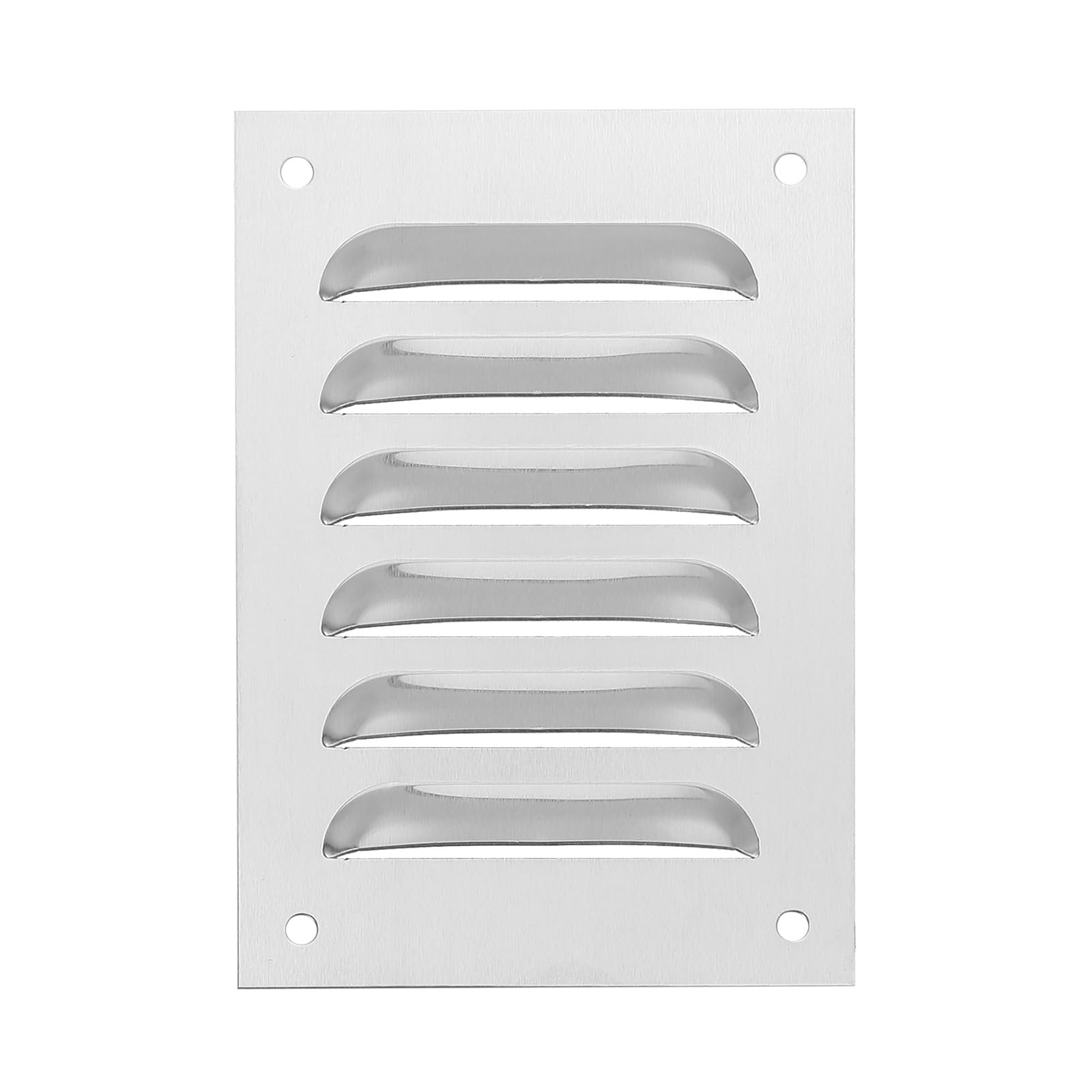 PATIKIL 6 x 8 Inch Aluminum Vent Cover, Screen Air Grille Ventilation Cover HVAC Louvered Grill for Home Kitchen Fireplace Bathroom Wall Ceiling, Silver Tone
