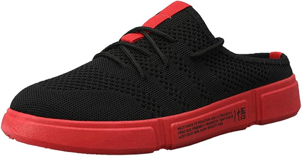 Amazon D Iizoo かかとなし メンズ スリッポン スニーカー メッシュ サボサンダル かかと無しシュー ズ カジュアル サンダル スリッパ 春夏 靴 軽量 通気 脱ぎ履きが楽ちん レッド Measurement 26 Point 5 Centimeters D Iizoo ローファー スリッポン