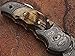 Custom made damascus blade & bolsters ram horn handle,with genuine leather sheath 5060-RD