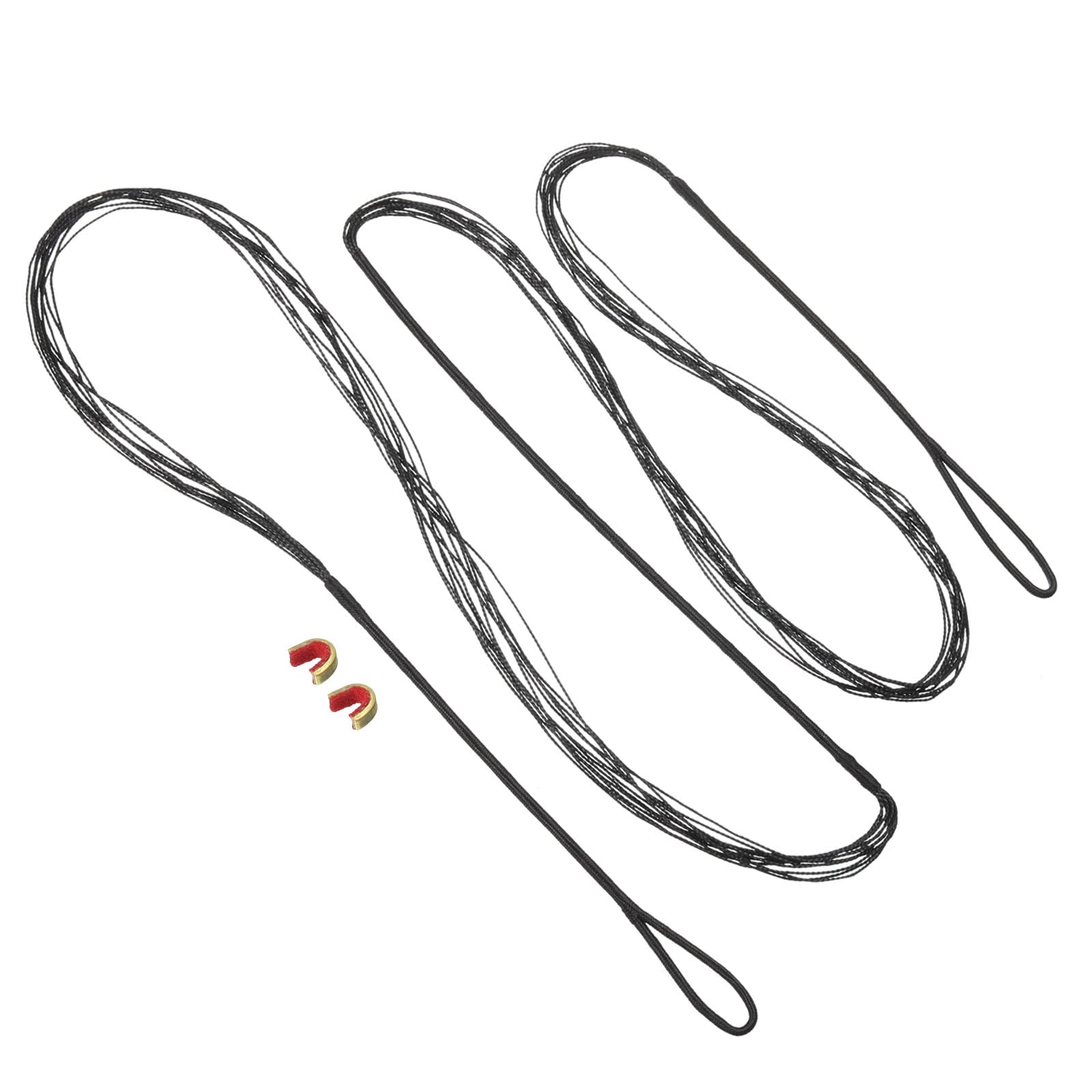 PATIKIL Bow String Replacement,12 Strands Recurve Bowstring with Nock Point for AMO 58" Traditional Recurve Bow, Black