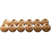 Wood Dowel Caps 1 Inch Diameter with 3/8 Inch Hole Unfinished Dowel Rod Caps (50)