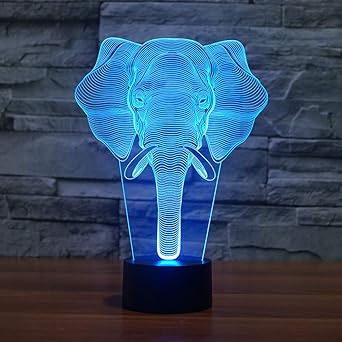 elefante puzi luz nocturna led