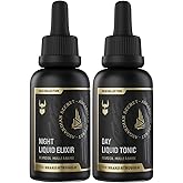 The Beard Struggle Tonic + Elixir Beard Oil Bundle - Gold Collection - Grooming Beard Oil - Softens, Moisturizers, and Strengthens Beard Growth - Pack of 2, Asgardian Secret