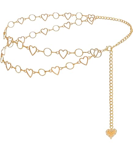 Amazon.com: Kilener Waist Chain Y2k Heart Chain Belts for  display picture 1