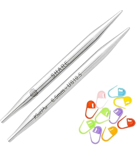 Knitter's Pride Cubics Platina Interchangeable Knitting Needles - Size 7/4.5mm Chrome Plated Brass
