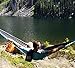 THAT GOOD HAMMOCK Double Camping Hammock w/ Hammock Straps & Wiregate Carabiners. Portable Nylon Parachute Hammock for Backpacking Camping & Travel (Light Grey & Apple Green)