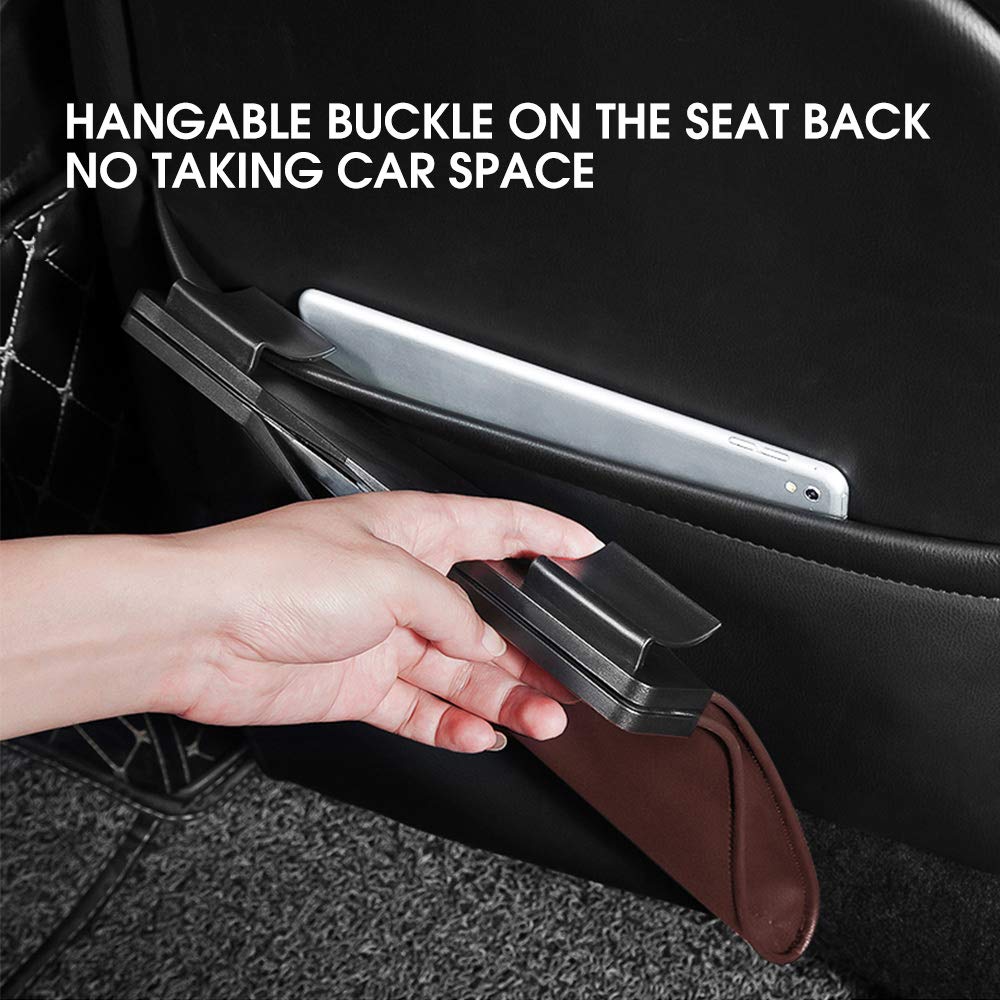 QUEES Car Trash Bag Magnetic Garbage Bag Auto Litter Car Bag Great for Cars Back Seat,Brown