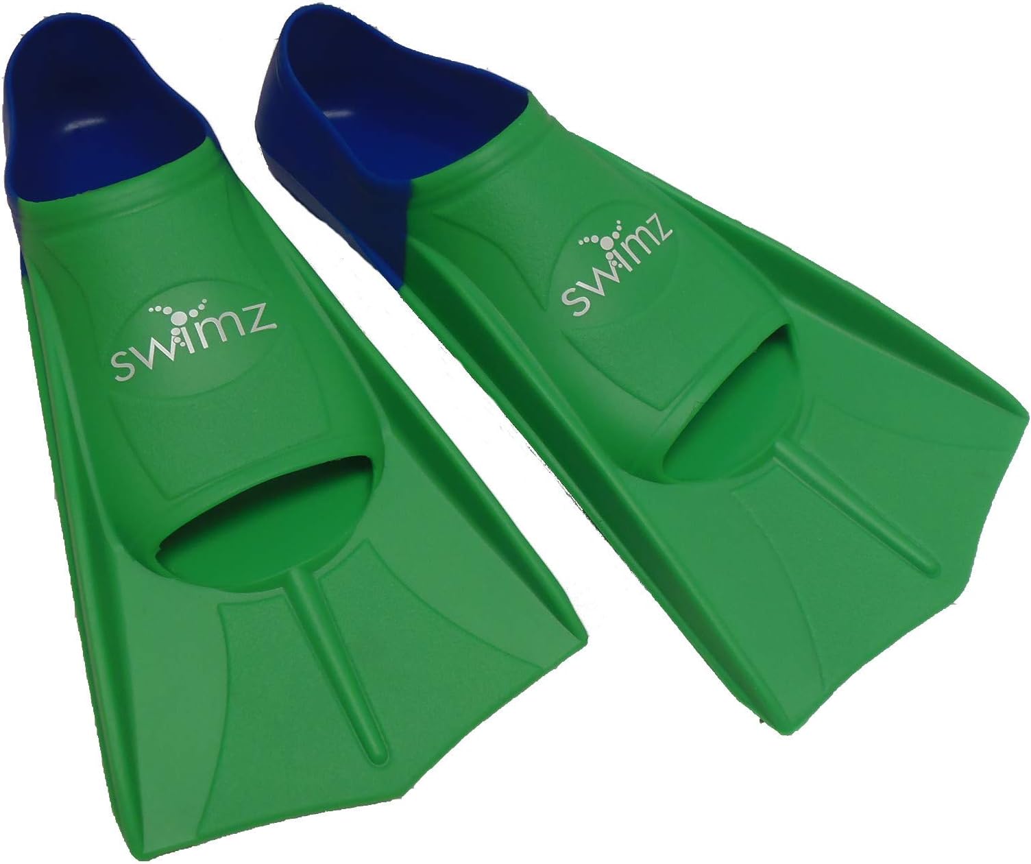 Swimz Silicone Short Blade Training Fins - Blue/Green