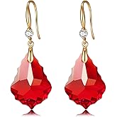 Trendy Austrian Crystal Baroque Drop Dangle Earrings for Women 14K Gold Plated Hook Earring Hypoallergenic Jewelry Gifts for Women