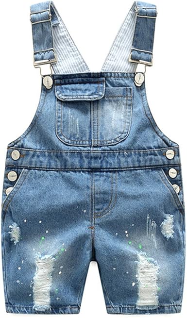 children's denim short dungarees