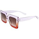 VNY Glasses Dream Gold - Oversized Square Fashion Frame Sunglasses for Women in Brown & Black