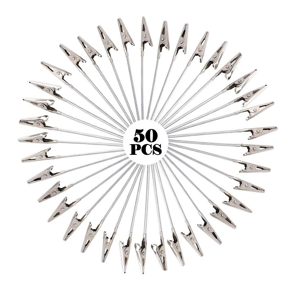 50pcs Alligator Photo Clips Alligator Clips Metal Wire Alligator Clip for Note Photo Memo Clips, Clay Cake Accessories Decoration, Home Decoration