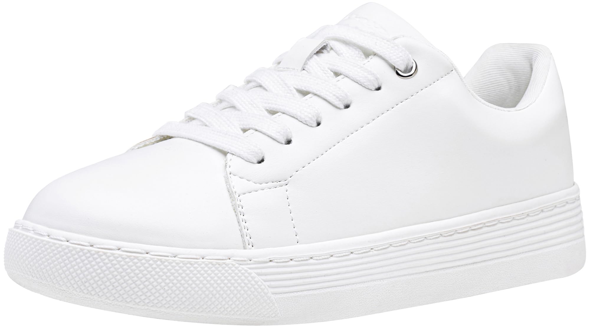 Photo 1 of Vepose Women's Fashion Walking Sneakers, Comfortable Tennis Lace up Slip On 8012A Shoes, Size 7.5M US(CJY8012A White 07.5)