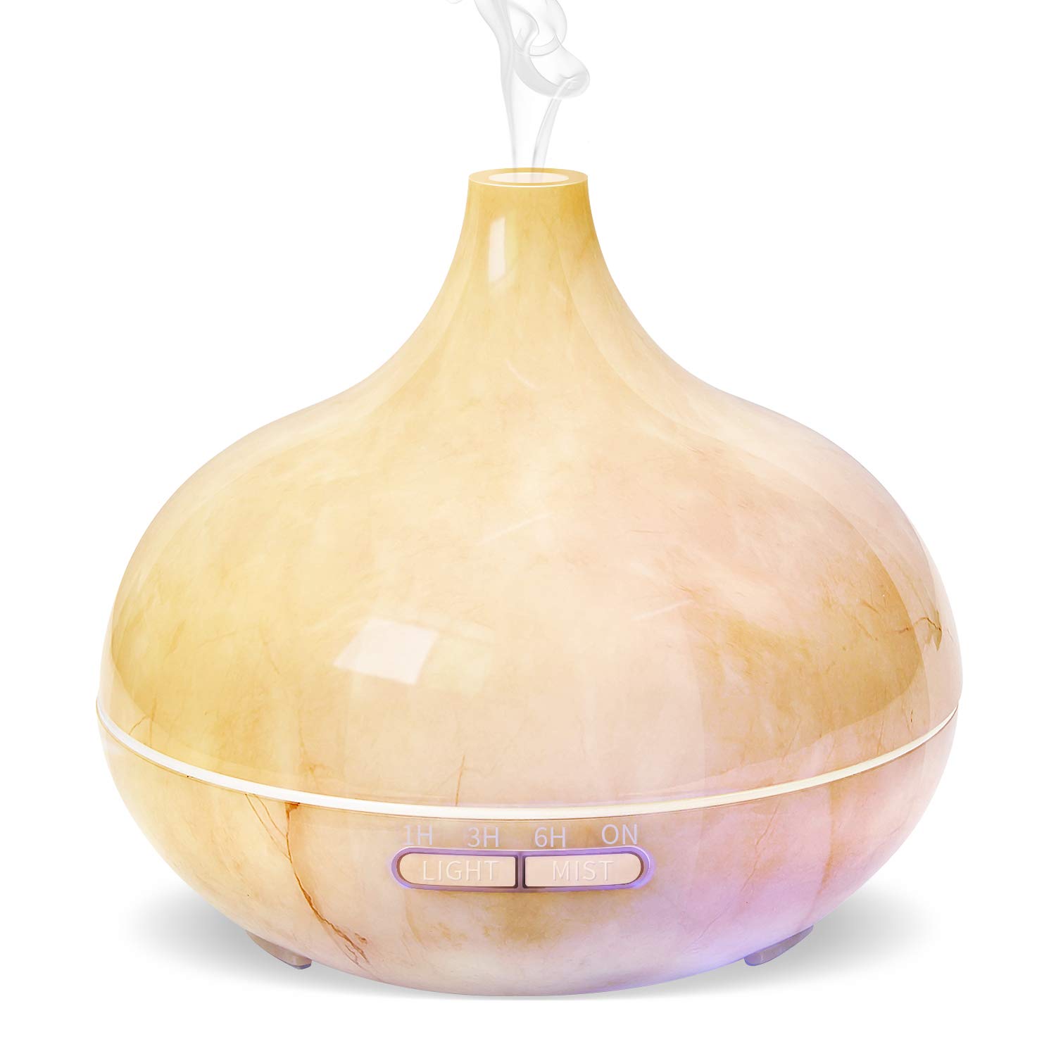 Diffuser, Homeweeks 500ml Colorful Waterless Auto Off Ultrasonic Essential Oil Diffuser for Large Room, Aroma Diffuser with Adjustable Mode, Cool Mist Air Diffuser/Humidifier(Lasting 8-10/h)