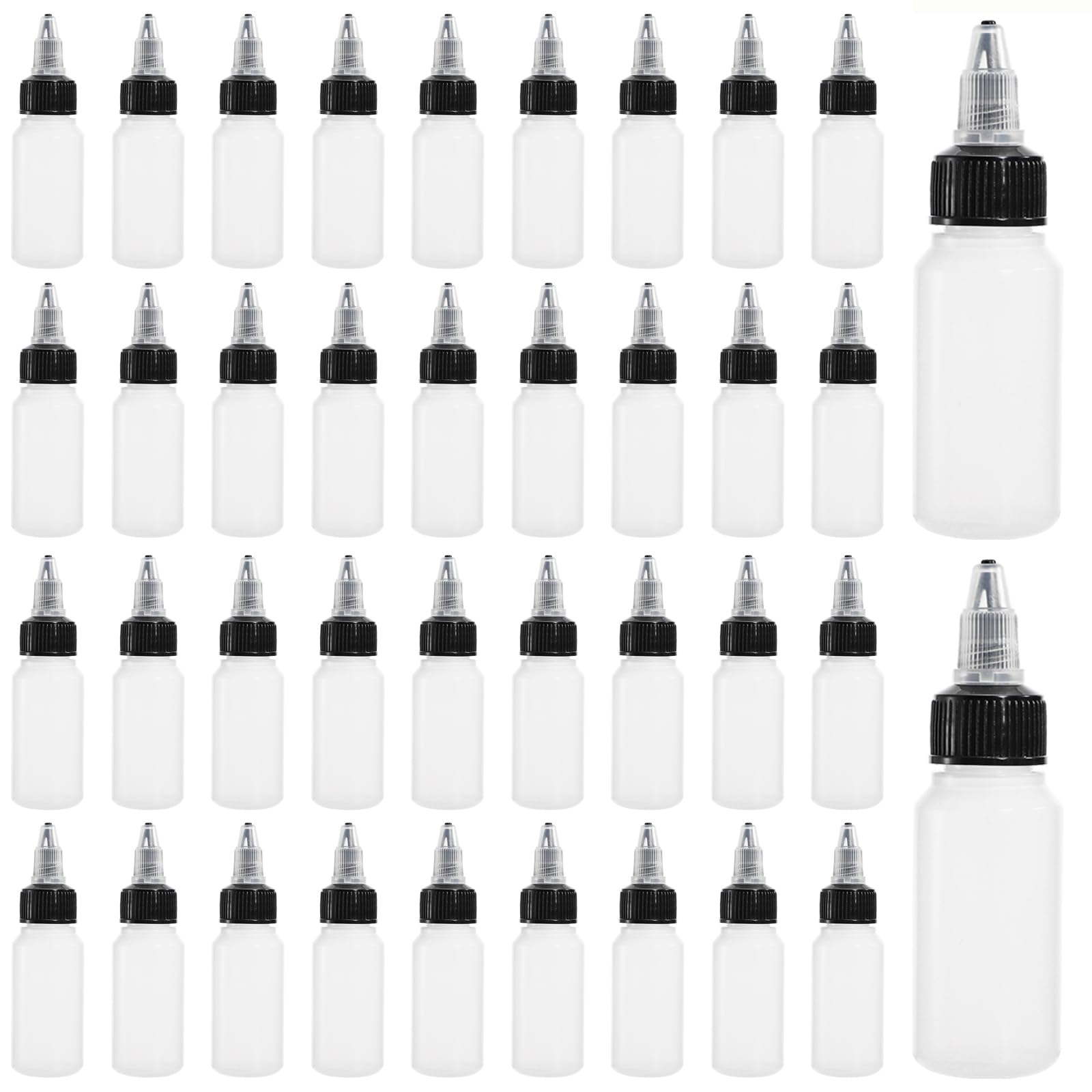 Bekith 40 Pack 1oz Dispensing Bottles, Boston Round