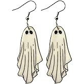 Fun Lightweight Drop and Dangle Ghost Earrings for Women.