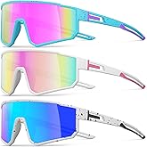 IKTOD 3 Pack Polarized Running Sunglasses for Women Mens Sunglasses UV Protection for Cycling Baseball Fishing