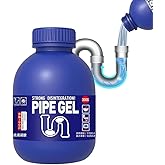 PIPE GEL Professional Drain Cleaner for Kitchen Sink, Strong Drain Opener, Unclog Shower Tub Drains, 300G, All Pipe Materials