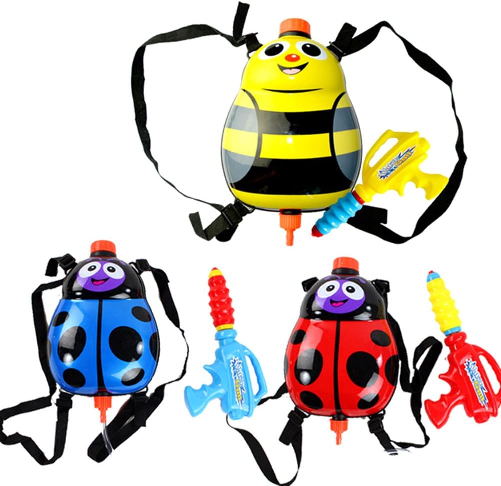 Viris Tote Bee Beetle Super Soaker Water Guns Powerful Pistol Squirt Gun Backpack Toy