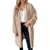 Saodimallsu Womens Long Cardigan Sweaters Chunky Open Front Oversized Slouchy Knit Fall Trendy Coatigan Jackets
