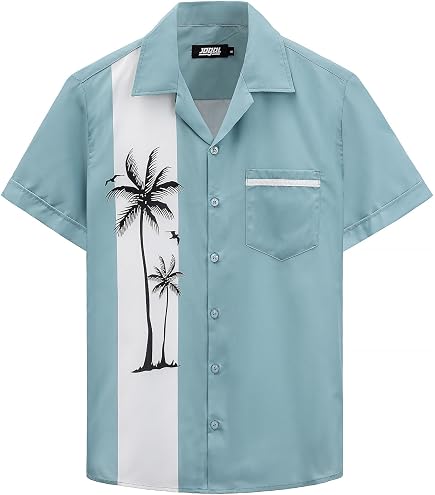 Amazon.com: Anchor MSJ Men's 50s Retro Camp Rockabilly Style