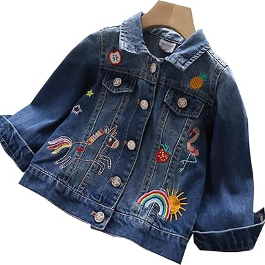 Amazon Com Unicornio Denim Chaqueta Para Ninas Abrigos Otono Bebe Ninas Ropa Exterior Jean Chaquetas Y Abrigos Clothing