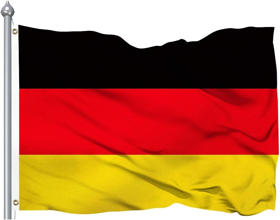 Germany Flag - Breeze Vivid Color and UV Fade Resistant - National German Flags 400D Polyester 3x5 Foot (90 X 150cm)
