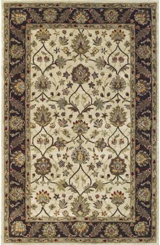 Dalyn Rugs JWLJW33 Ivory/Chocolate Hand Tufted Rug, 3-Feet 6-Inch by 5-Feet 6-Inch