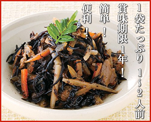Japanese Side Dishes Vegetables Boiled with Sea Vegetable Hijiki 200g X 3 Retort-pouch Packs(precooked Foods / Emergency Foods)