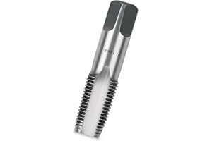 AQEPTOW 1/2"-14 NPT Pipe Tap, Professional Carbon Steel Pipe Thread Tap for Cleaning or Re-thread Damaged or Jam Pipe Threads, Perfect for Plumbers Mechanics DIYers (1/2"-14 NPT)