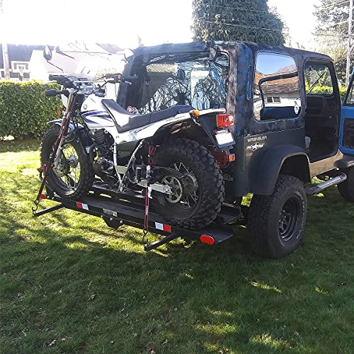 Goplus 600 LBS Motorcycle Carrier, Hitch Mount Dirt Bike Rack with